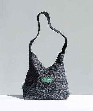 심풀 쇼퍼백 62 호피 - black