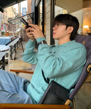 [에어울]알파카 카라 세미오버핏 니트 - 3color