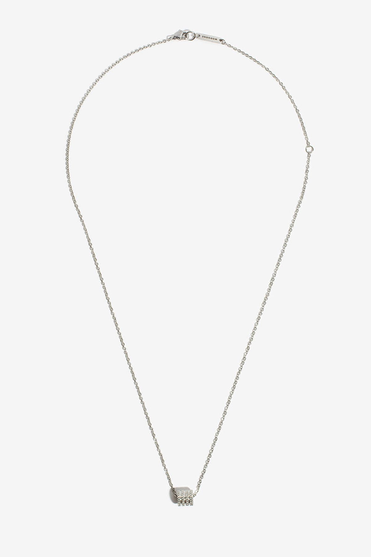 모드곤(MODGONE) 실버톤 파이프 목걸이 Silvertone Pipe Necklace