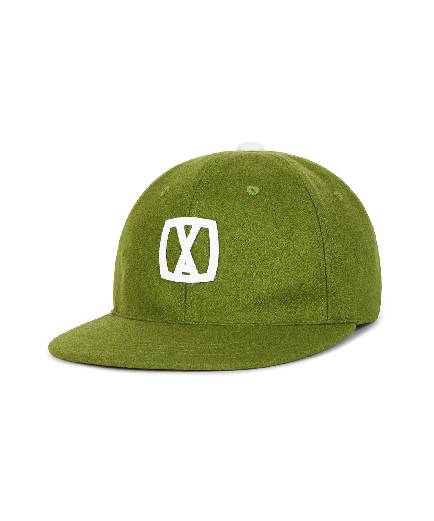 ★VARZAR★ VA Square Applique Wool Baseball Cap Black Amazon | VA Square Applique Wool Baseball Cap Deep Green