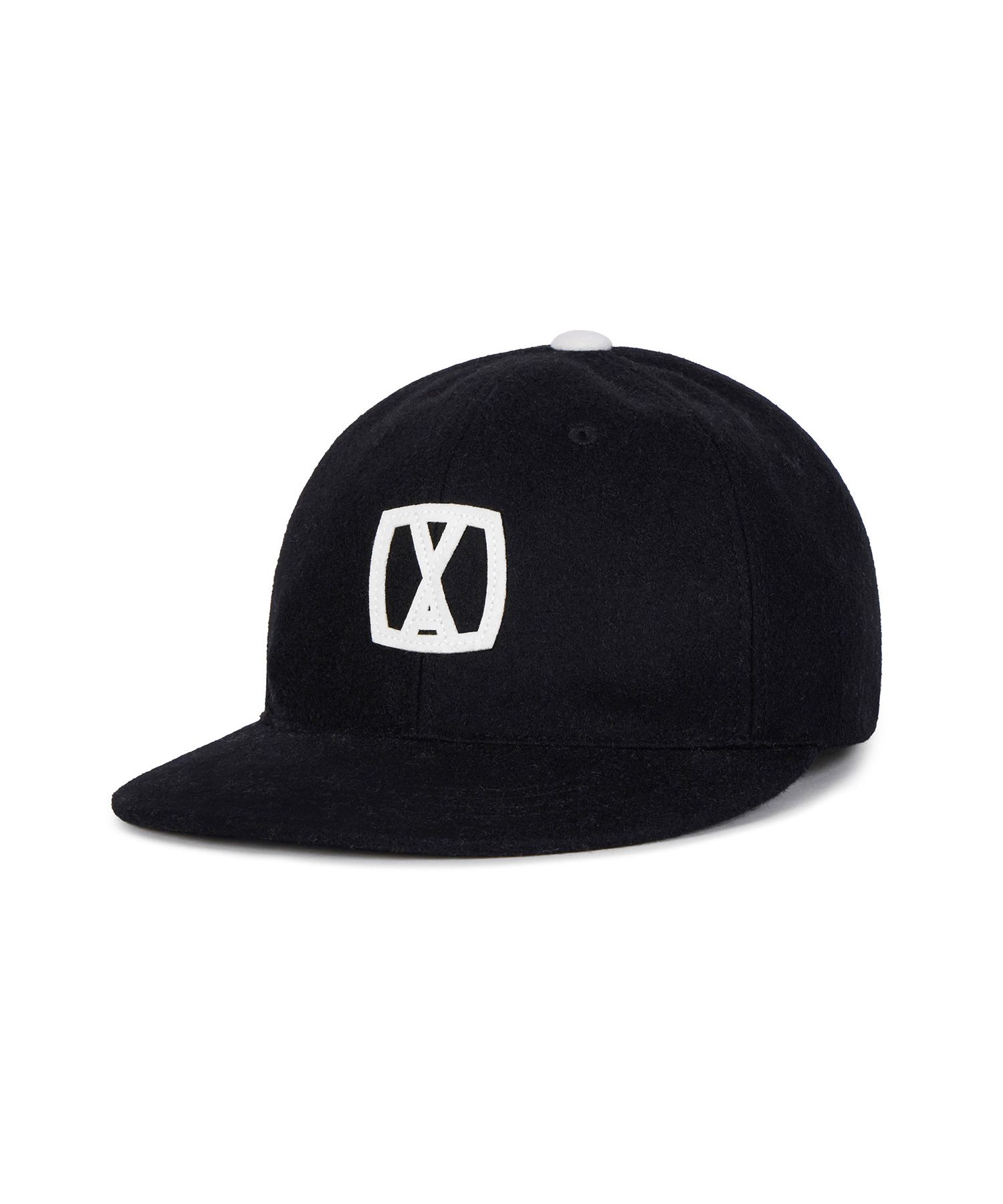 ★VARZAR★ VA Square Wool Ball Cap Black MUSINSA | VARZAR VA Square Applique Wool Baseball Cap Black