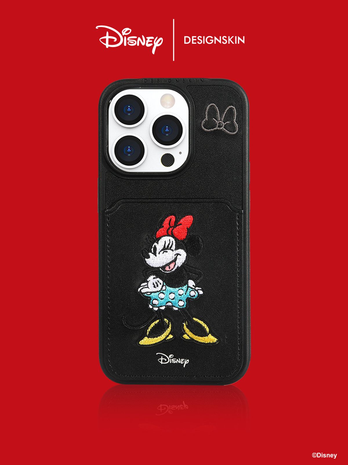 디자인스킨(DESIGNSKIN) [디즈니] 자수 포켓 케이스-미니 마우스