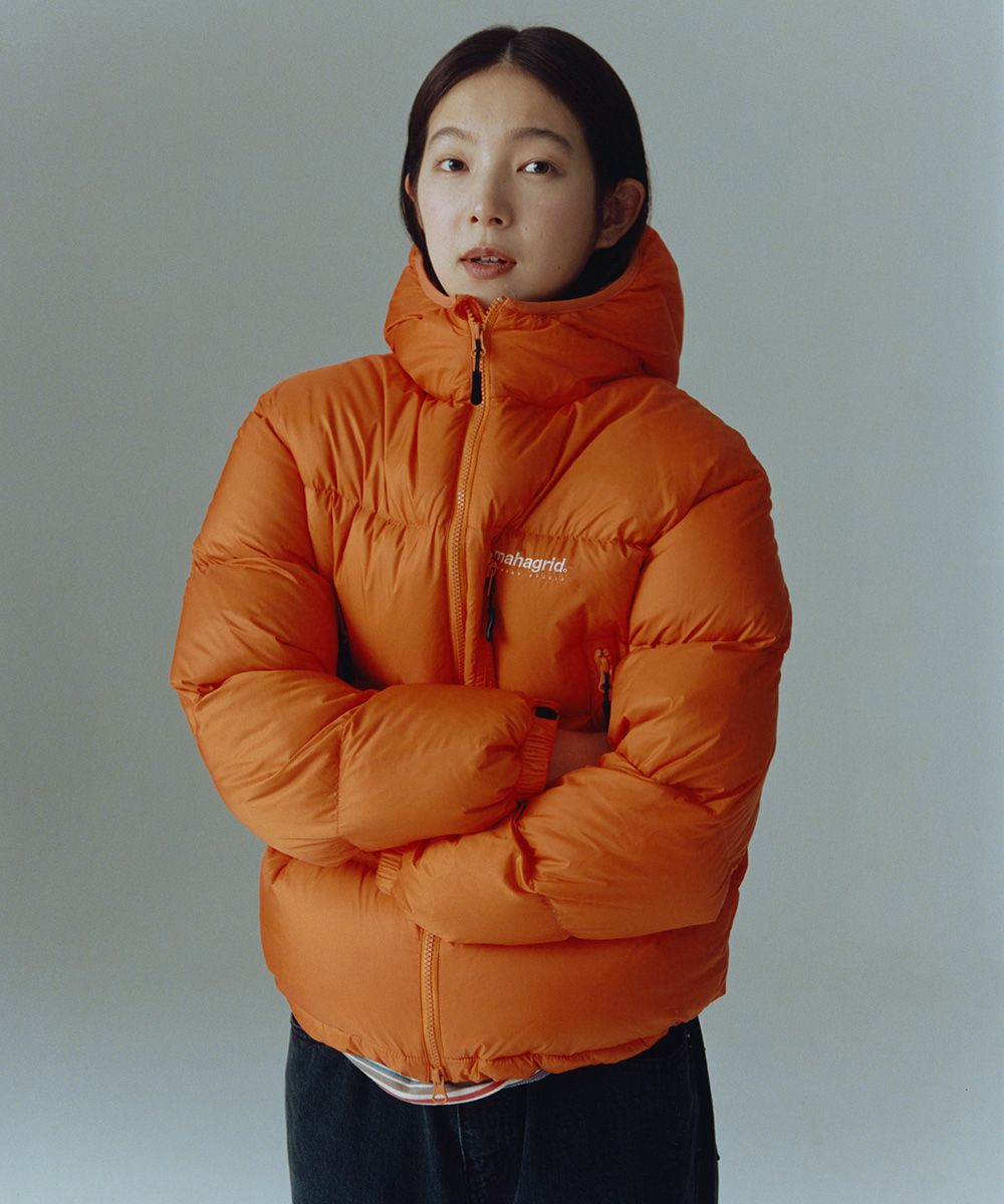 【mahagrid】24FW★ LIGHT HOODED DOWN PUFFER BASIC DUCKDOWN PARKA[PINK] - MAHAGRID