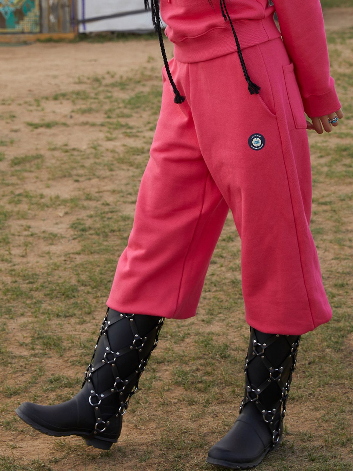 에즈이프 캘리(ASIF CALIE) WIDE JOGGER PANTS CHERRYPINK