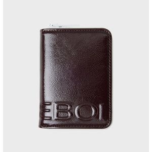 enamelzipcardholder(애나멜지퍼카드홀더) - 브라운