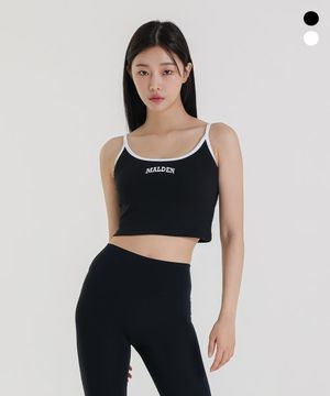 배색 스트랩 슬리브리스