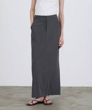 Straight Maxi Skirt - Charcoal