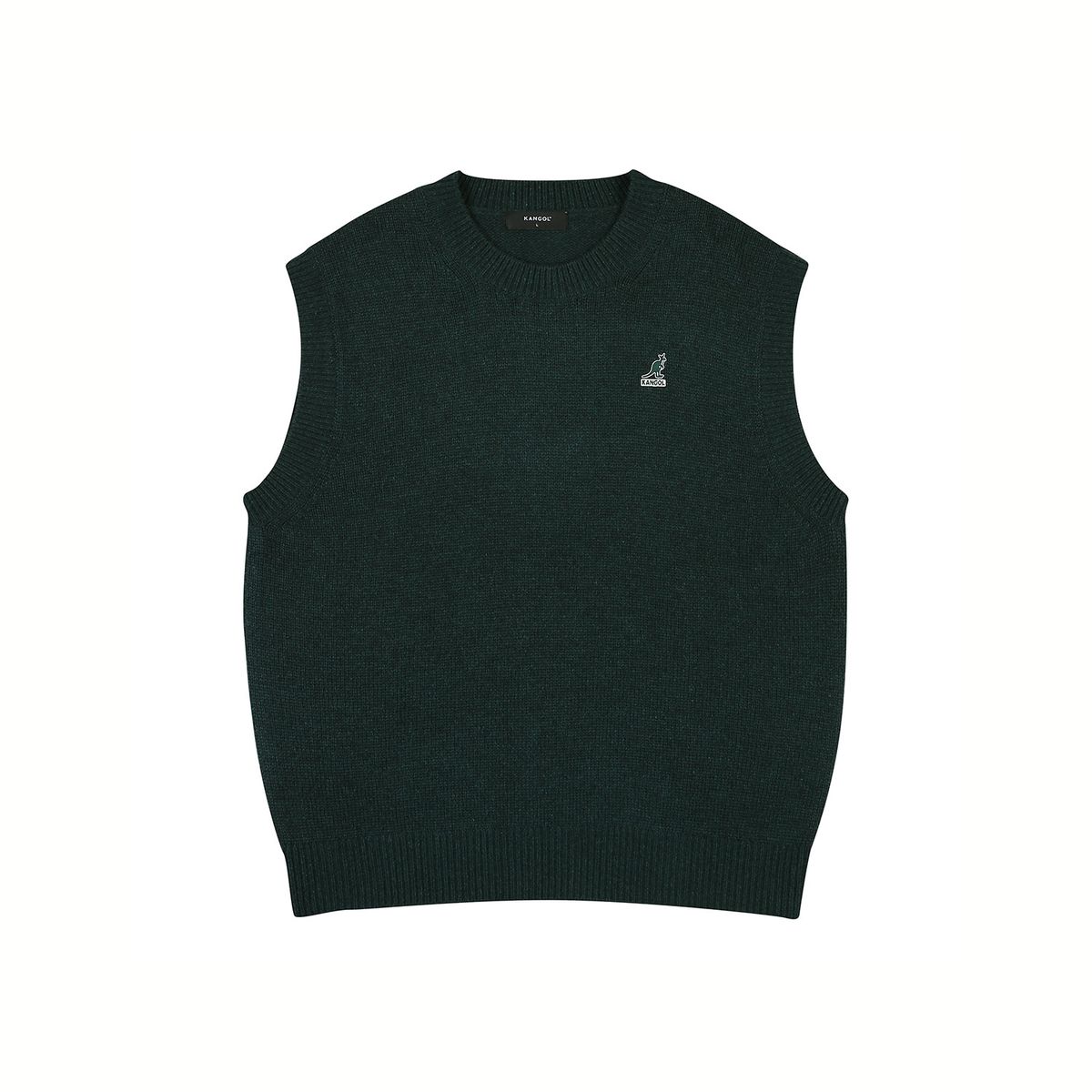 캉골(KANGOL) 체스트 심볼 니트 베스트 1869 그린