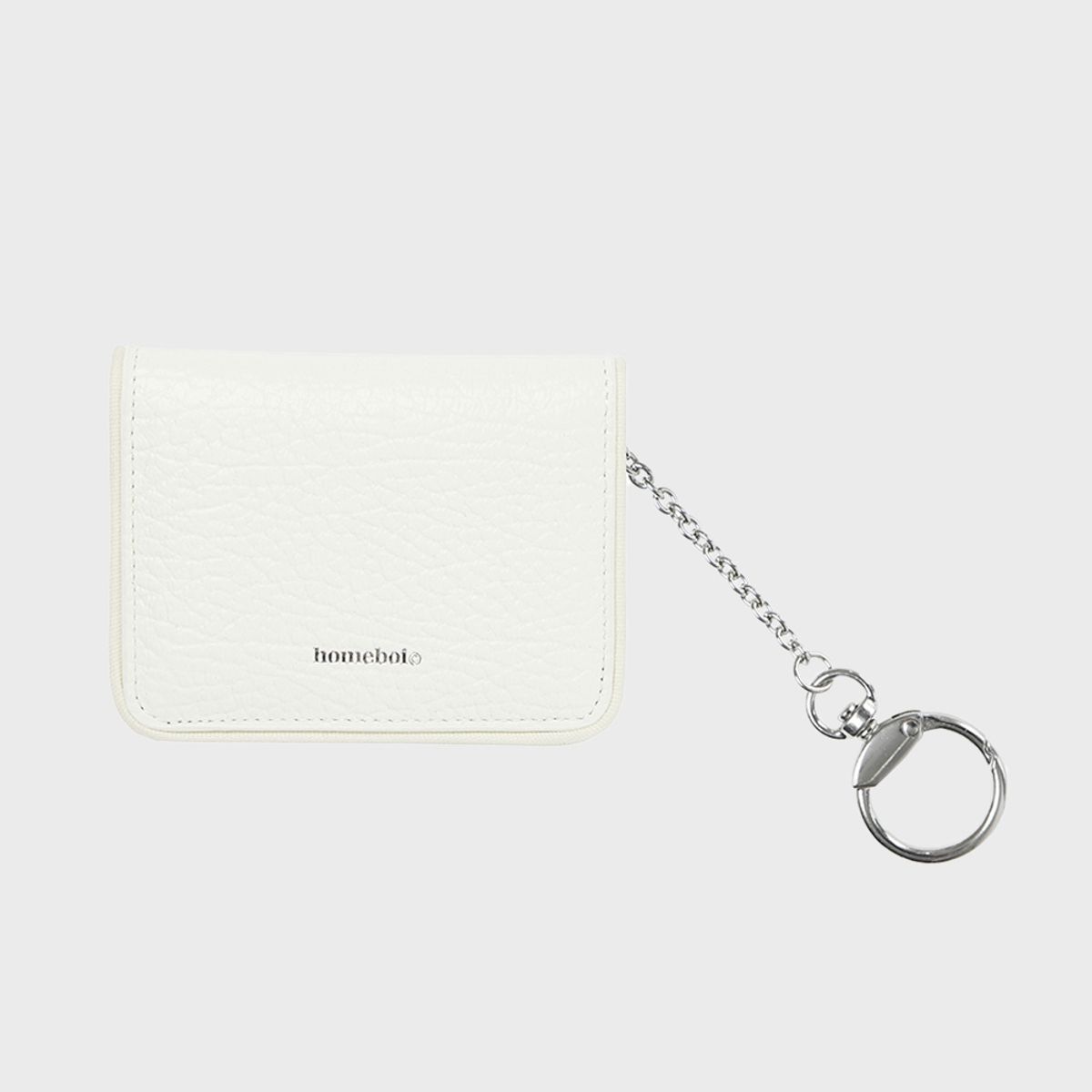 홈보이스포츠클럽(HOMEBOI SPORT CLUB) eather keyring card holder (레더키링카드홀더) - 화이트