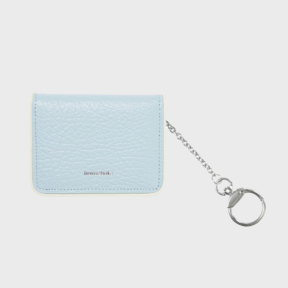 홈보이스포츠클럽(HOMEBOI SPORT CLUB) eather keyring card holder (레더키링카드홀더) - 스카이