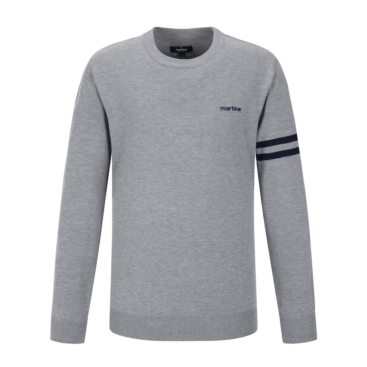 마틴골프(MARTINE GOLF) Intasha Stripe Round Knit_Charcoal (Men)