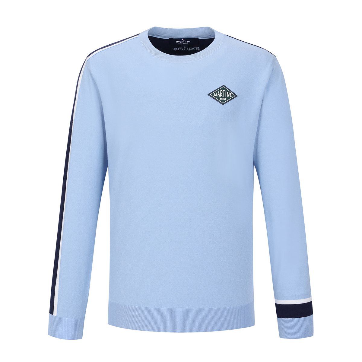 마틴골프(MARTINE GOLF) Line Point Round Knit Sweater_S/Blue (Men)
