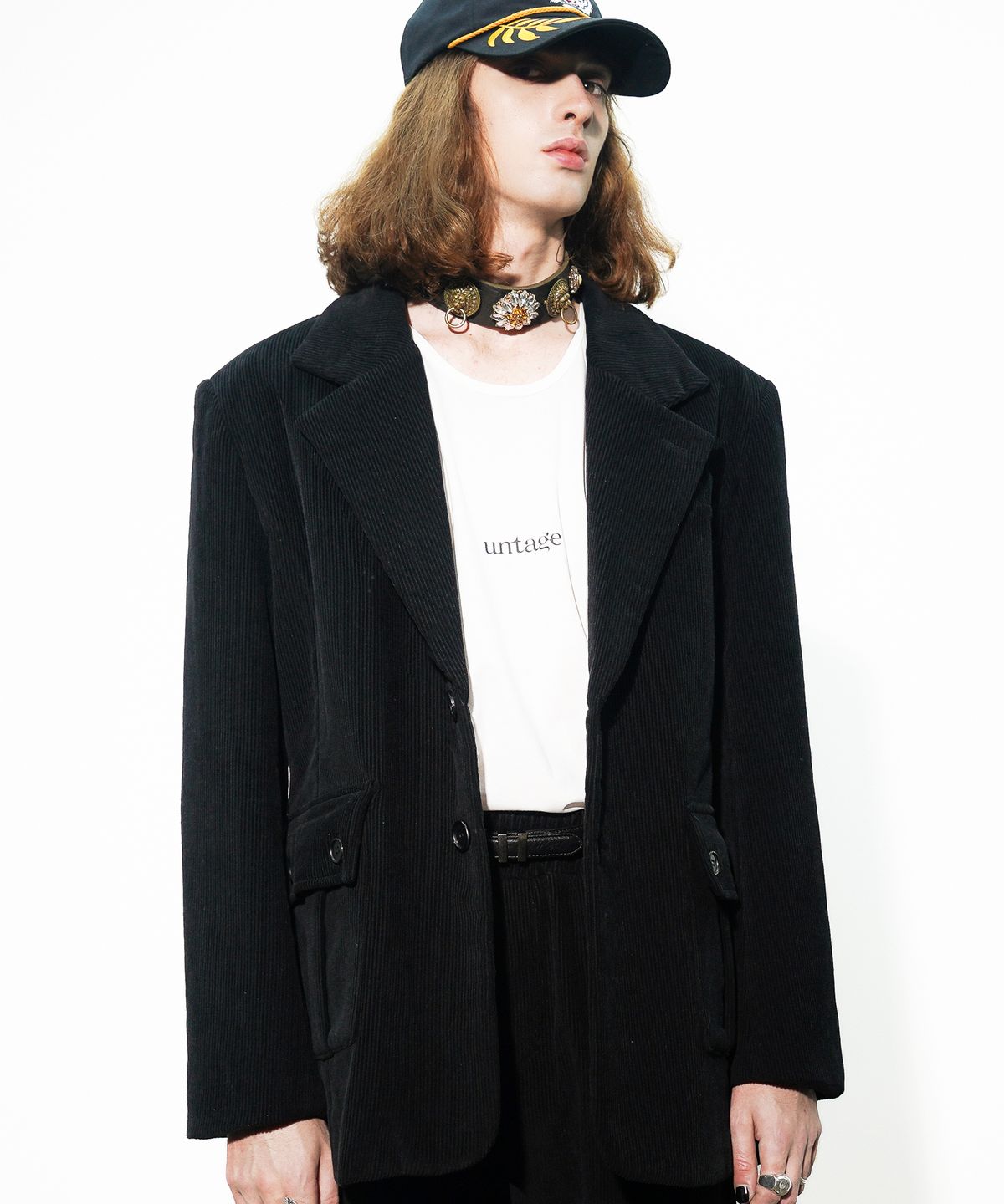 언티지(UNTAGE) 코듀로이 블레이저[Black(UNISEX)]_UTO-FB91