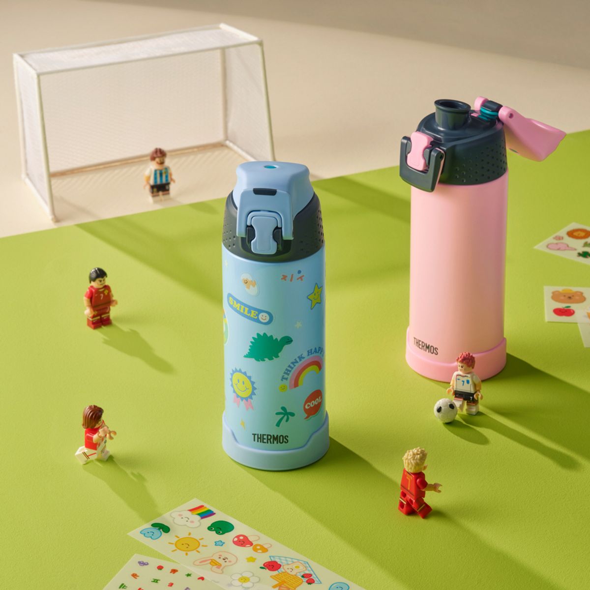 써모스(THERMOS) 보냉 원터치 마이디자인 액티비티보틀 FJH-500K(500ml) 기본 스티커 포함
