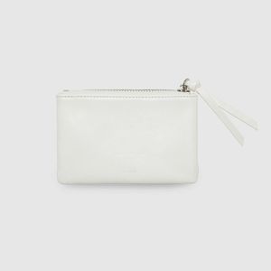 pouch wallet(소가죽파우치월렛) - 화이트