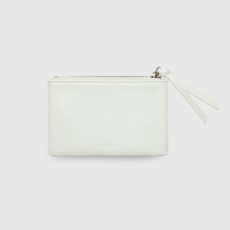 pouch wallet(소가죽파우치월렛) - 화이트