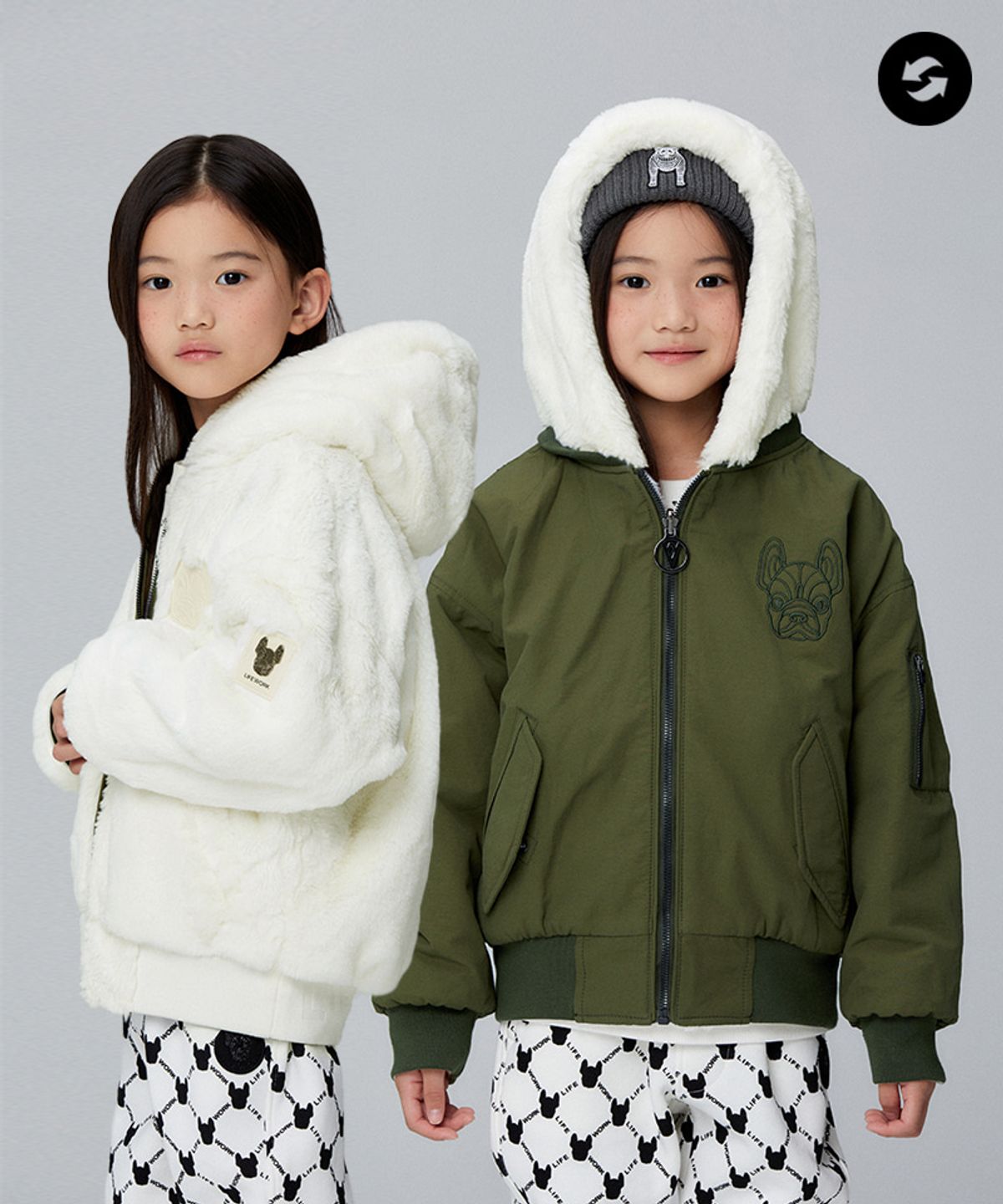 라이프워크 키즈(LIFEWORK KIDS) 키즈) 밍스타 MA-1 리버시블 숏 자켓