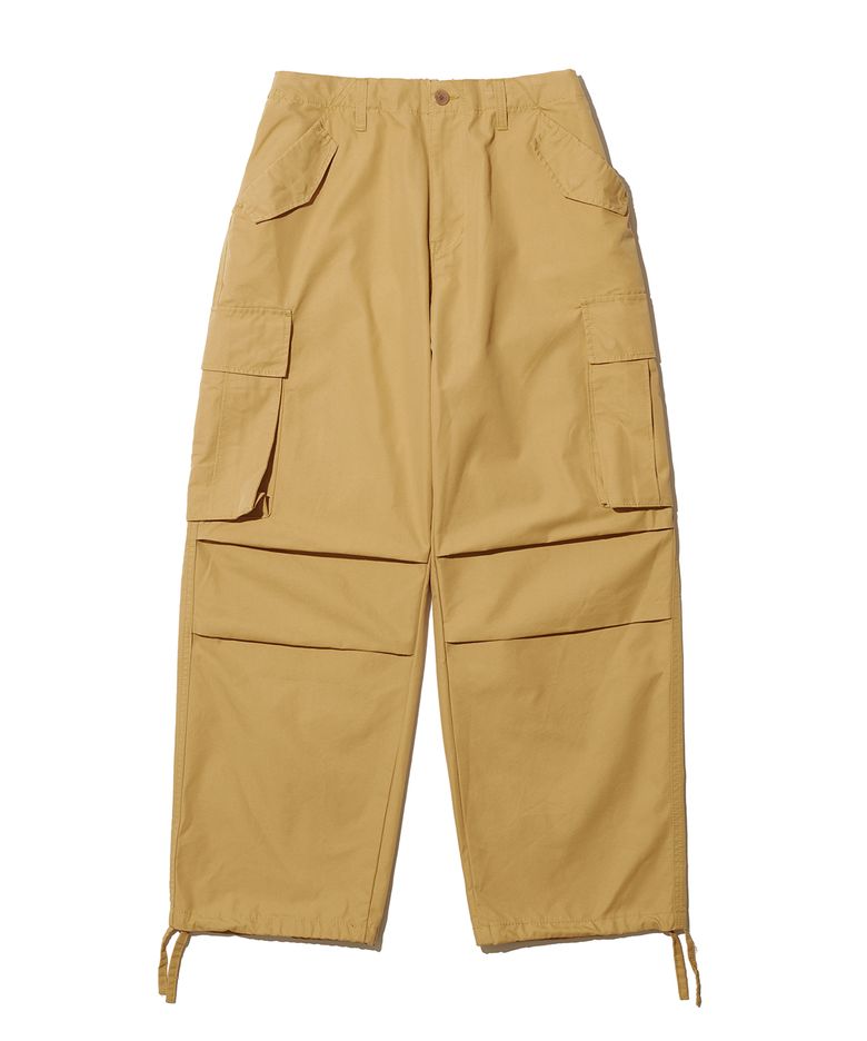 PLEATED CARGO PANTS (CT) / MUSTARD