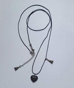 빈티지 하트 스트링 네크리스