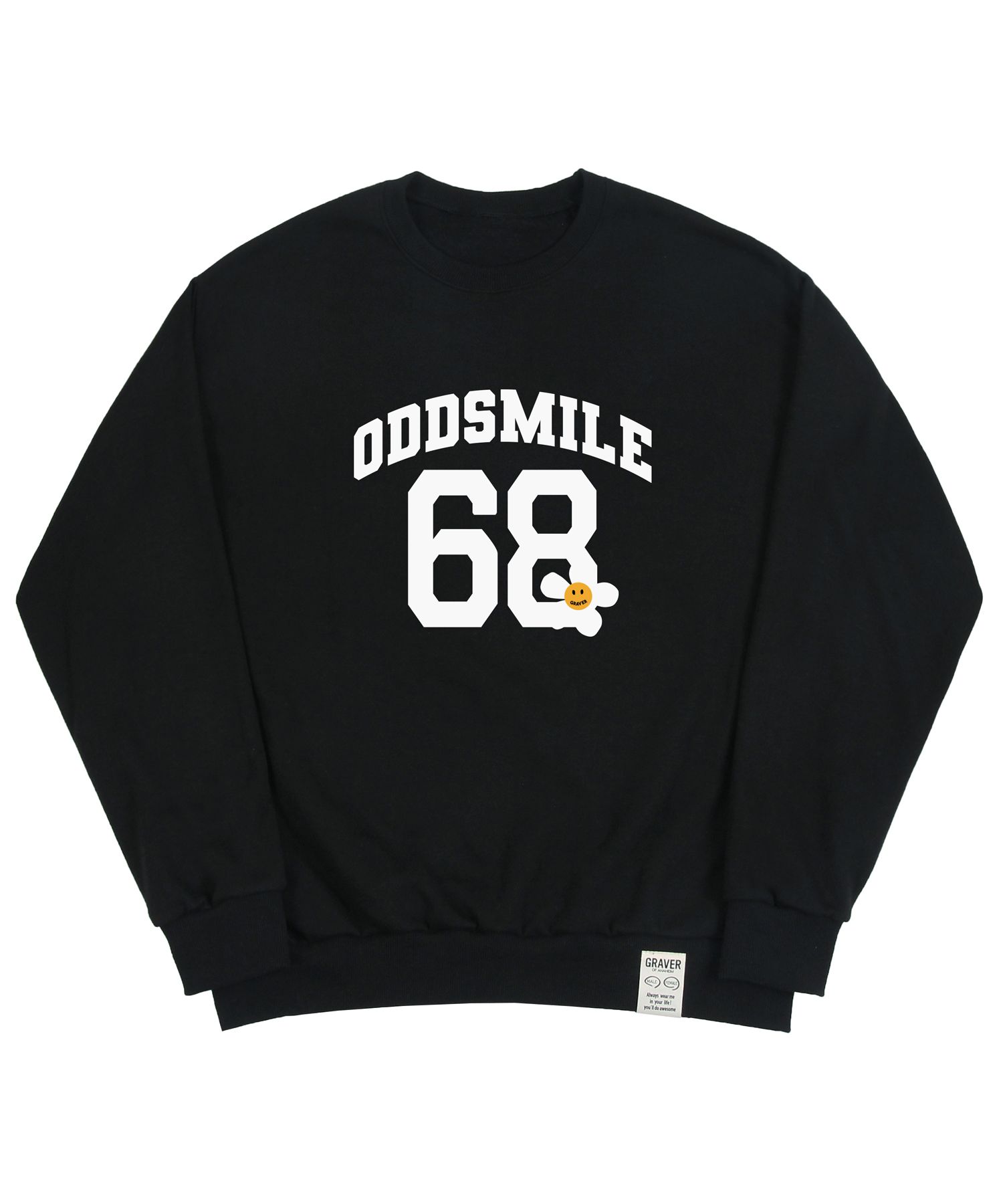 [GRAVER]★ODDSMILE 68 FLOWER SMILE SWEATSHIRT GRAVER】23FW☆ ODDSMILE 68 Flower Smile Sweatshirt (GRAVER