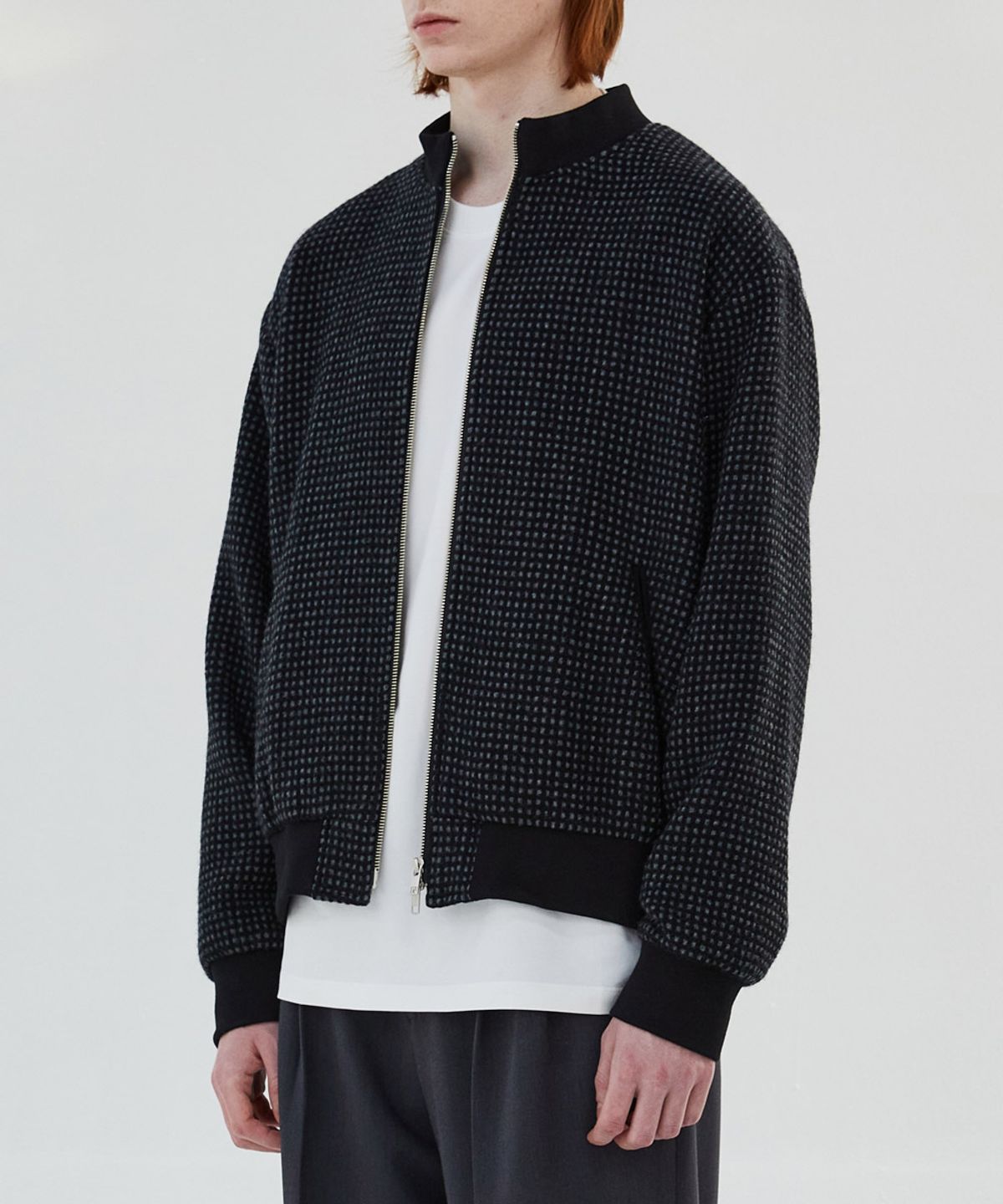 주앙옴므(JUAN HOMME) WOOL ZIP UP JACKET (BLACK)
