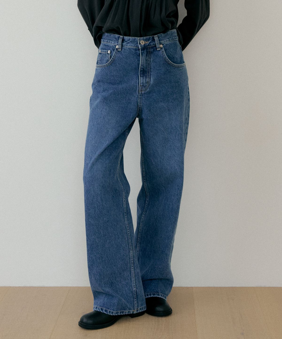 더페니(THE PENNY) LOW WIDE DENIM - Indigo
