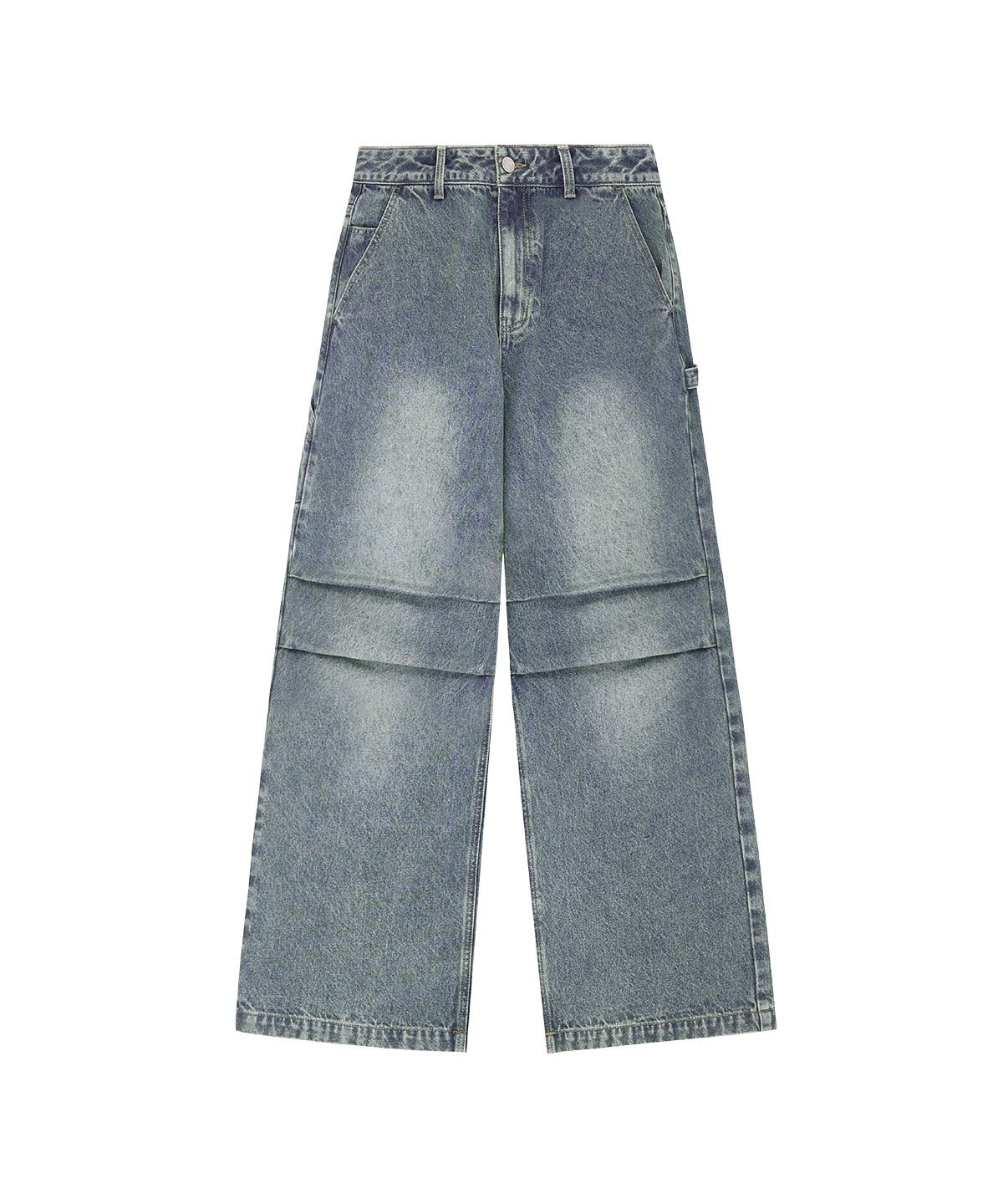 パンツ Odd Studio Parachute washed wide denim pants BLUE MUSINSA | ODDSTUDIO Parachute washed wide denim pants - BLUE