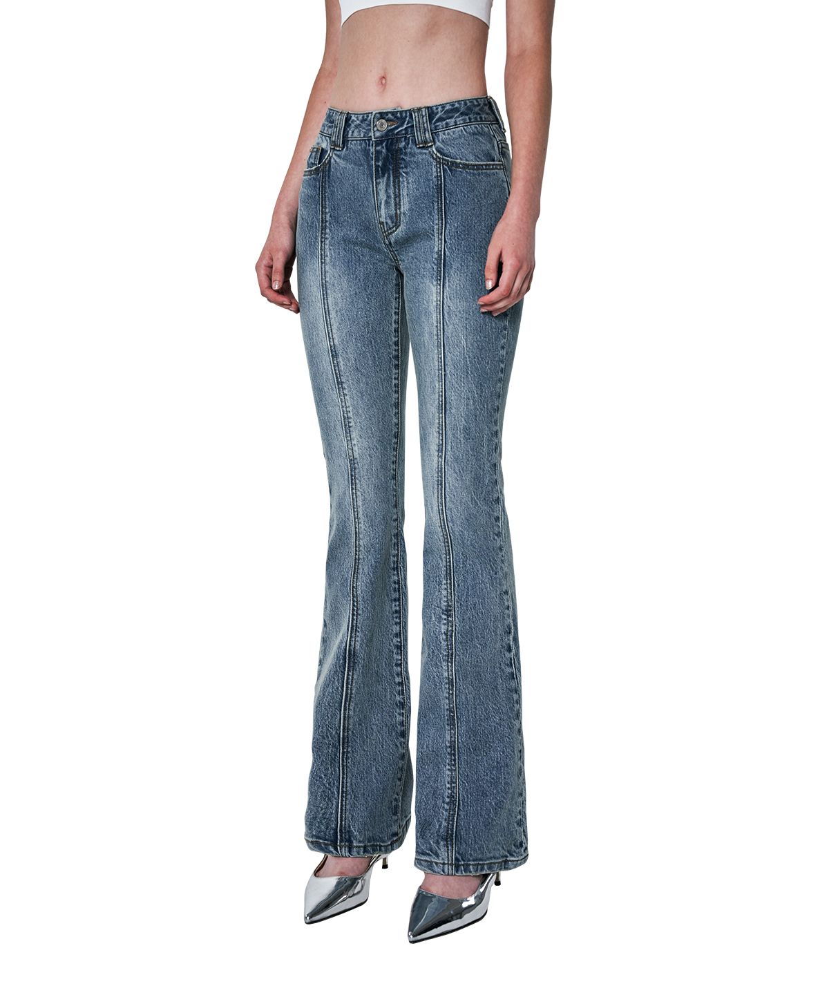 │Odd Studio│ Slit bootcut denim pants LIGHT BLUE OO3FFDP10 MUSINSA | ODDSTUDIO Slit bootcut denim pants - LIGHT BLUE