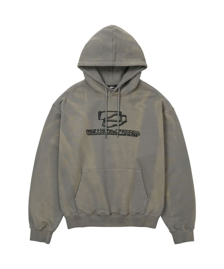 Blurry Logo Hoodie Greyish Beige