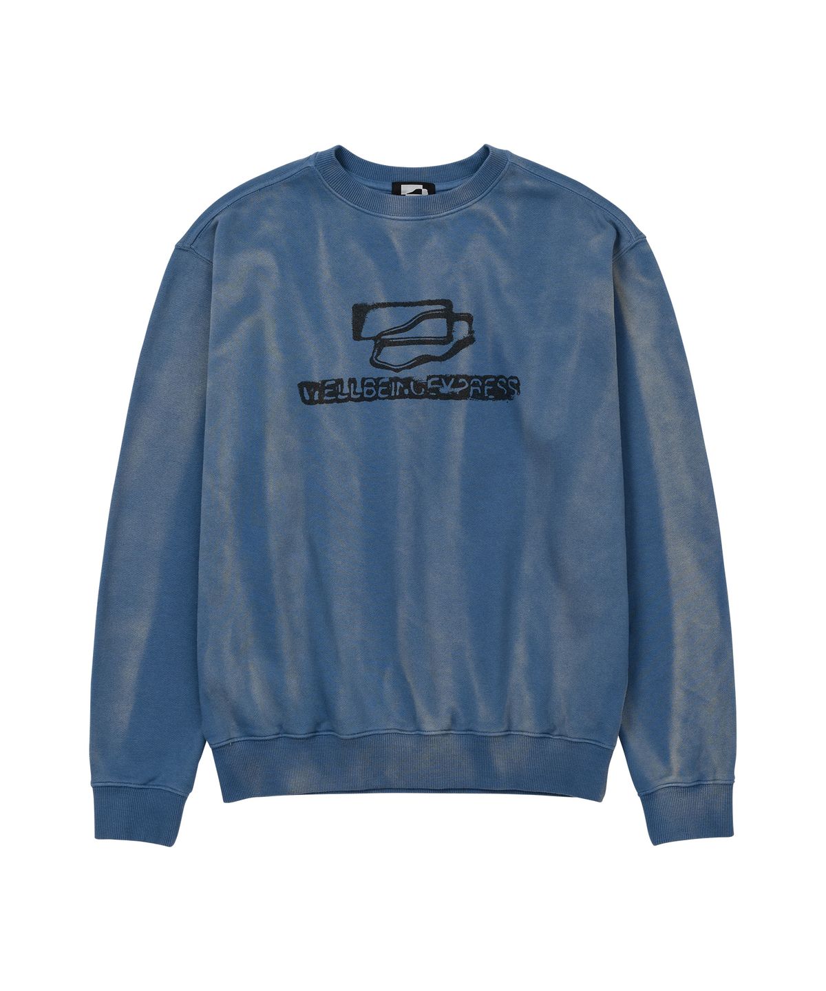 웰빙익스프레스(WELLBEING EXPRESS) Blurry Logo Sweatshirt Blue