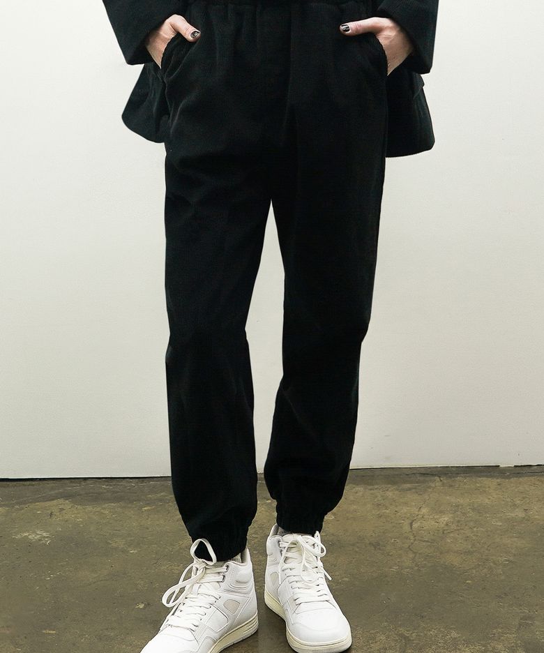 코듀로이 트랙 팬츠[Black(UNISEX)]_UTP-FP91