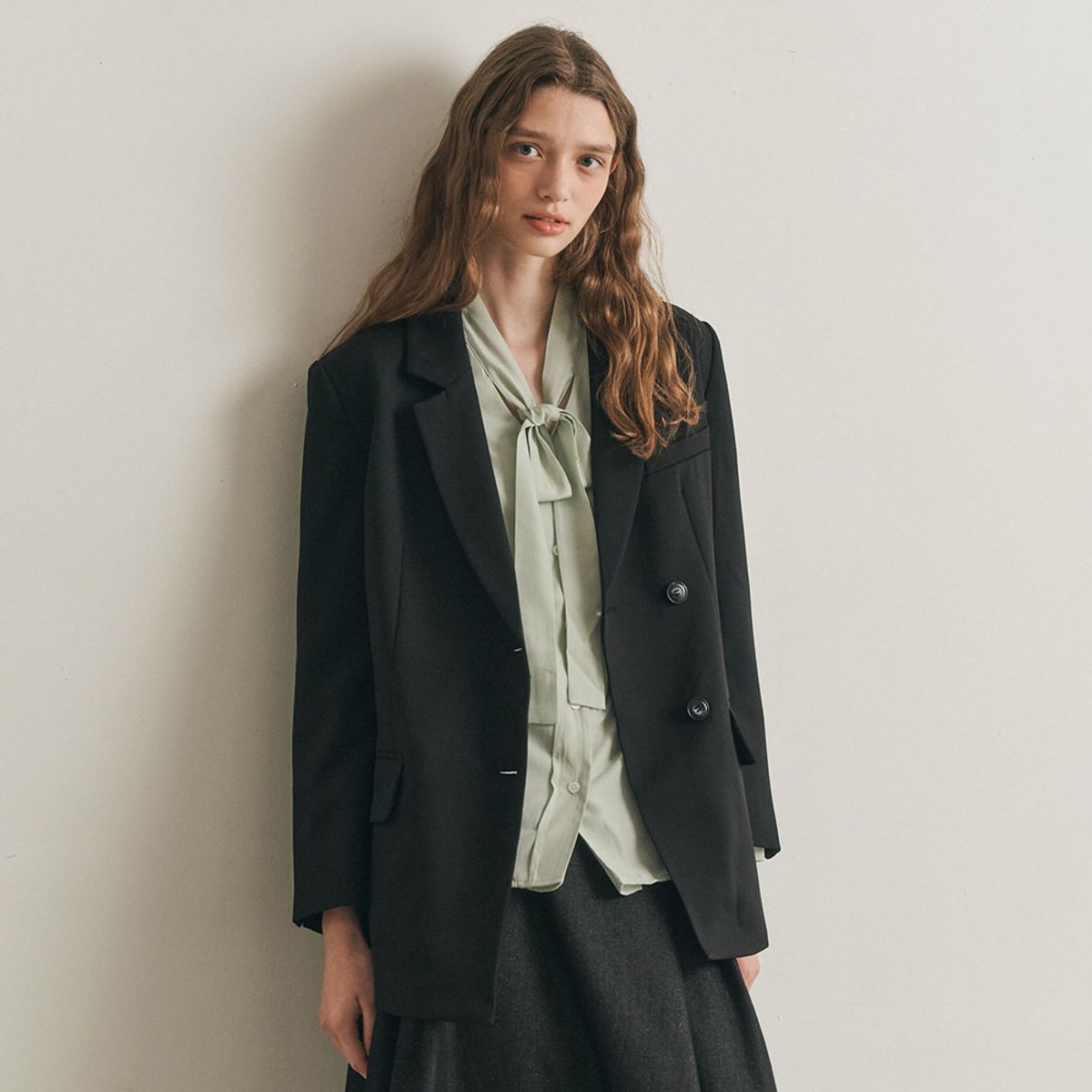 웬스데이딜라잇(WEDNESDAY DELIGHT) WD_Loose fit classic jacket_BLACK