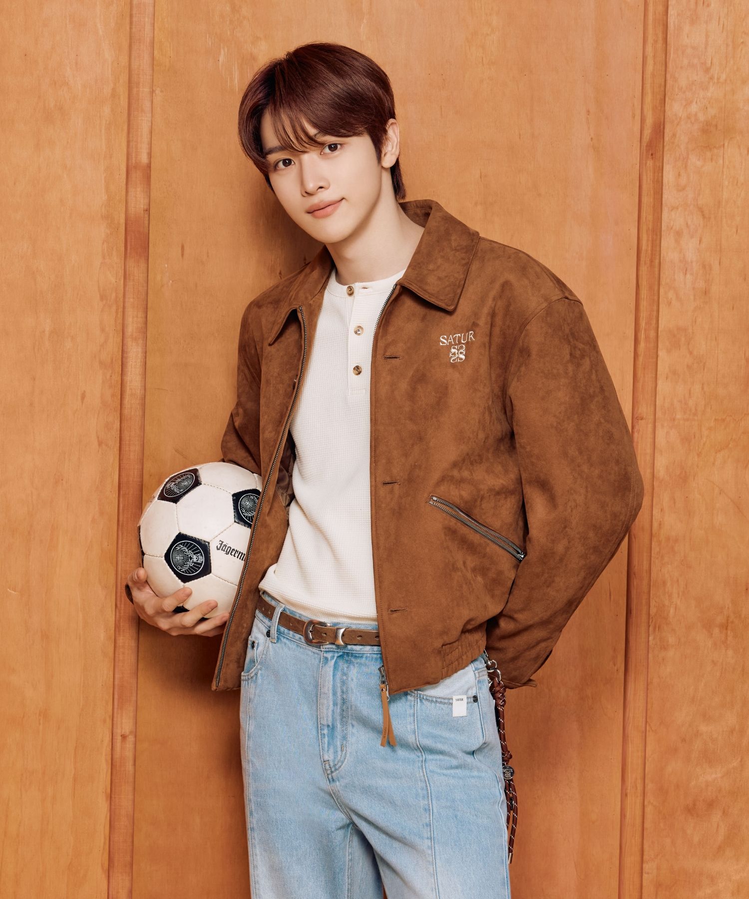 MUSINSA | SATUR Theo Fox Suede Short Jacket Camel Brown