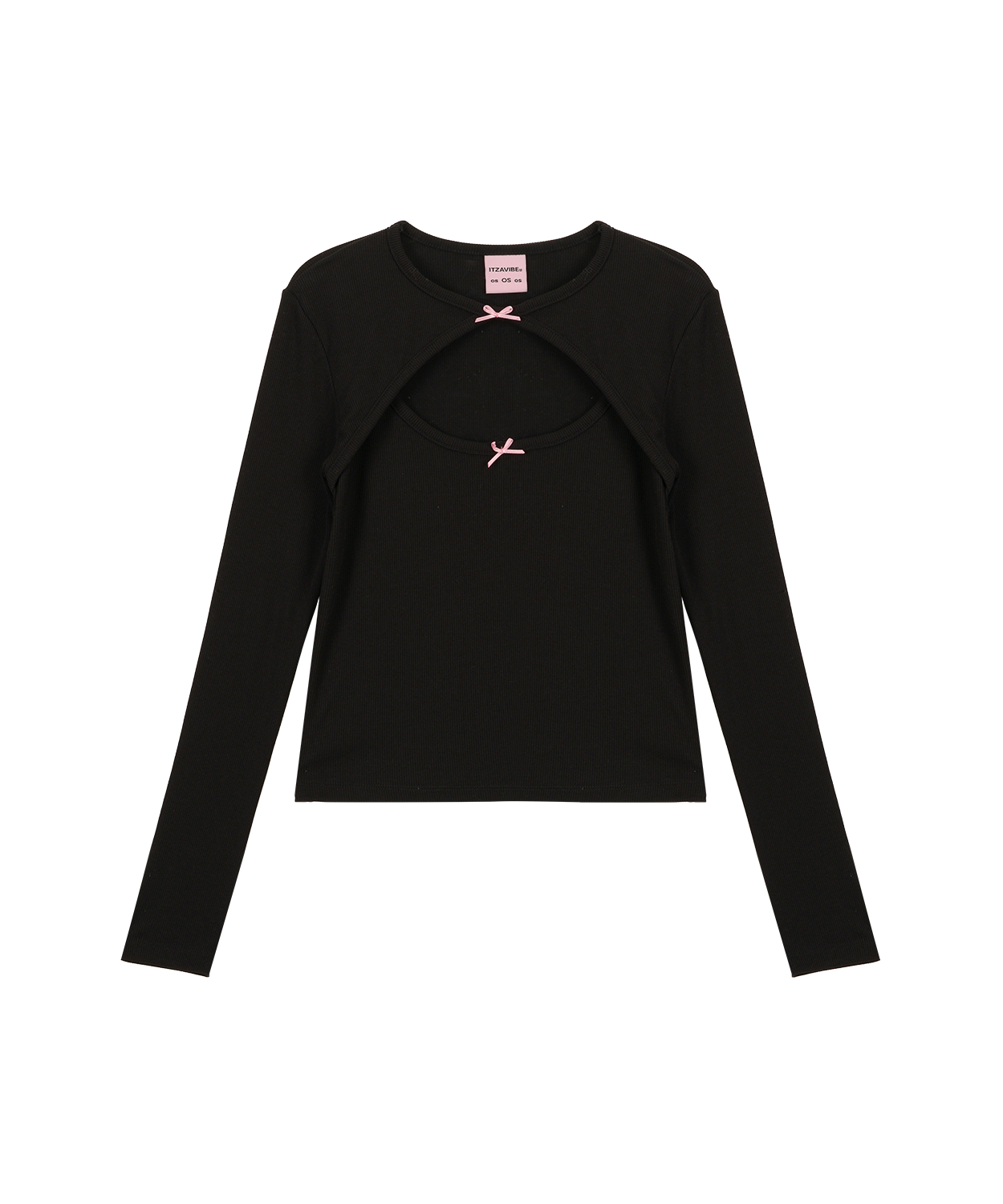 ITZAVIBE☆TWO RIBBON LONG SLEEVE MUSINSA | ITZAVIBE TWO RIBBON LONG SLEEVE - BLACK