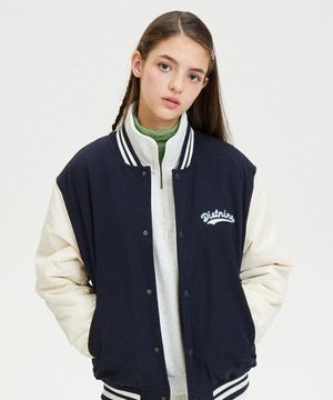 에디션 바시티 패딩 점퍼 NAVY (LO1JU019-066)