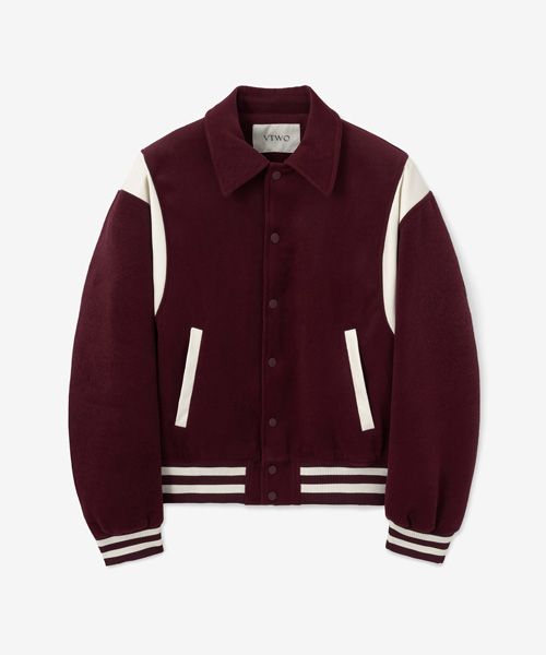 70227 Wool Varsity Jacket_Wine