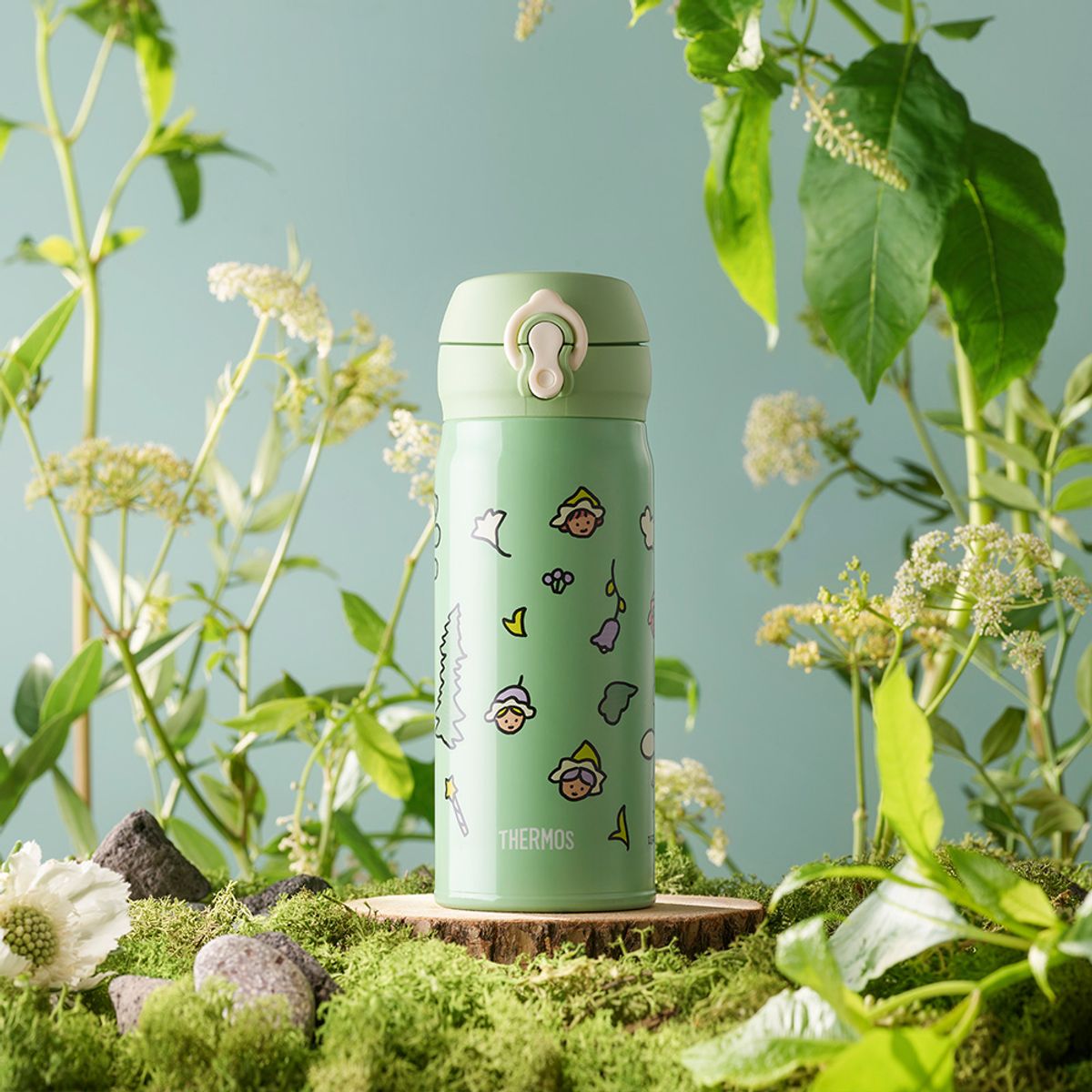 써모스(THERMOS) 보온보냉 제로퍼제로 그래픽 원터치 텀블러 JNL-404KC (400ml)
