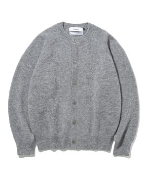 쉐기독 울 100% 라운드 가디건 GREY