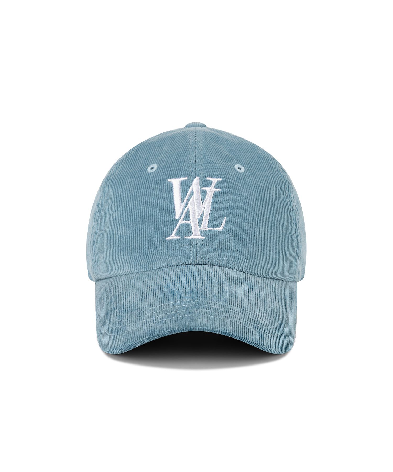 MUSINSA | WOOALONG Corduroy signature ball cap - BLUE