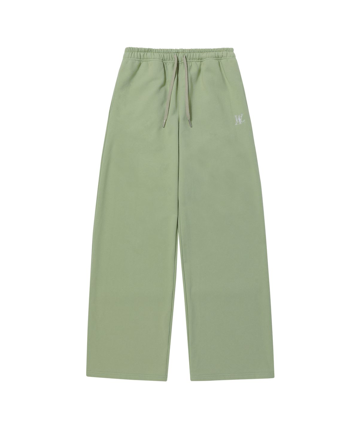 우알롱(WOOALONG) Signature relax wide pants - LIGHT GREEN