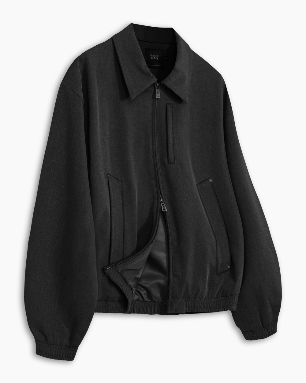 MUSINSA | DIMITRI BLACK 2WAY double layer crop blouson