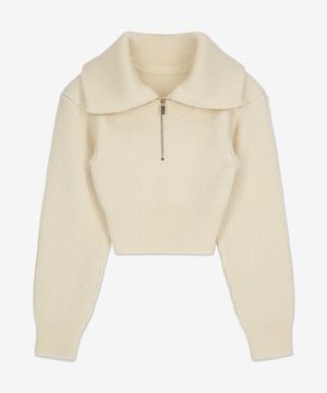 라 마일레 하프 집업 니트 - 크림 / 213KN5012086110