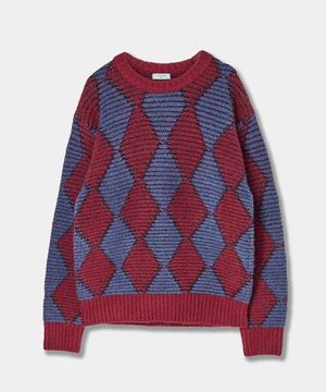 다이아 헤어리 니트 버건디