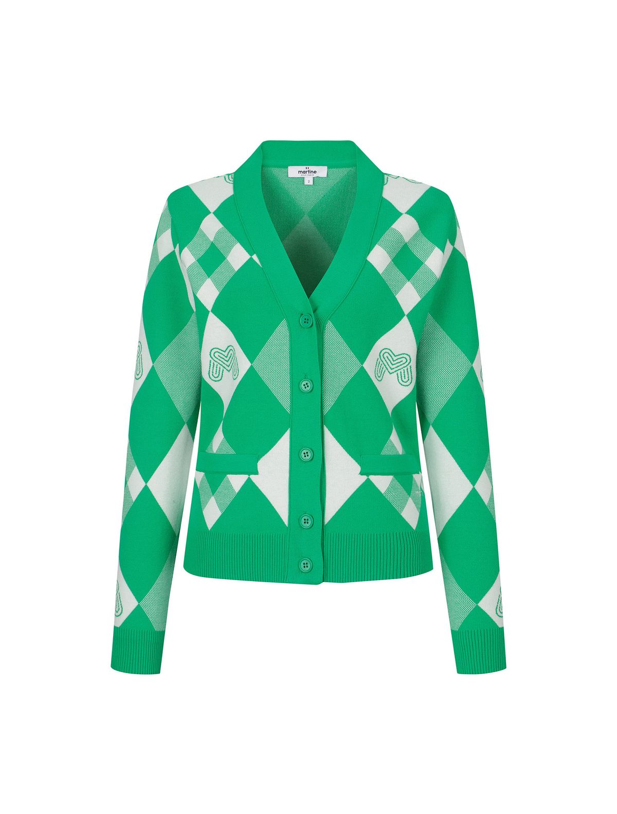 마틴골프(MARTINE GOLF) Argyle Cardigan_Green