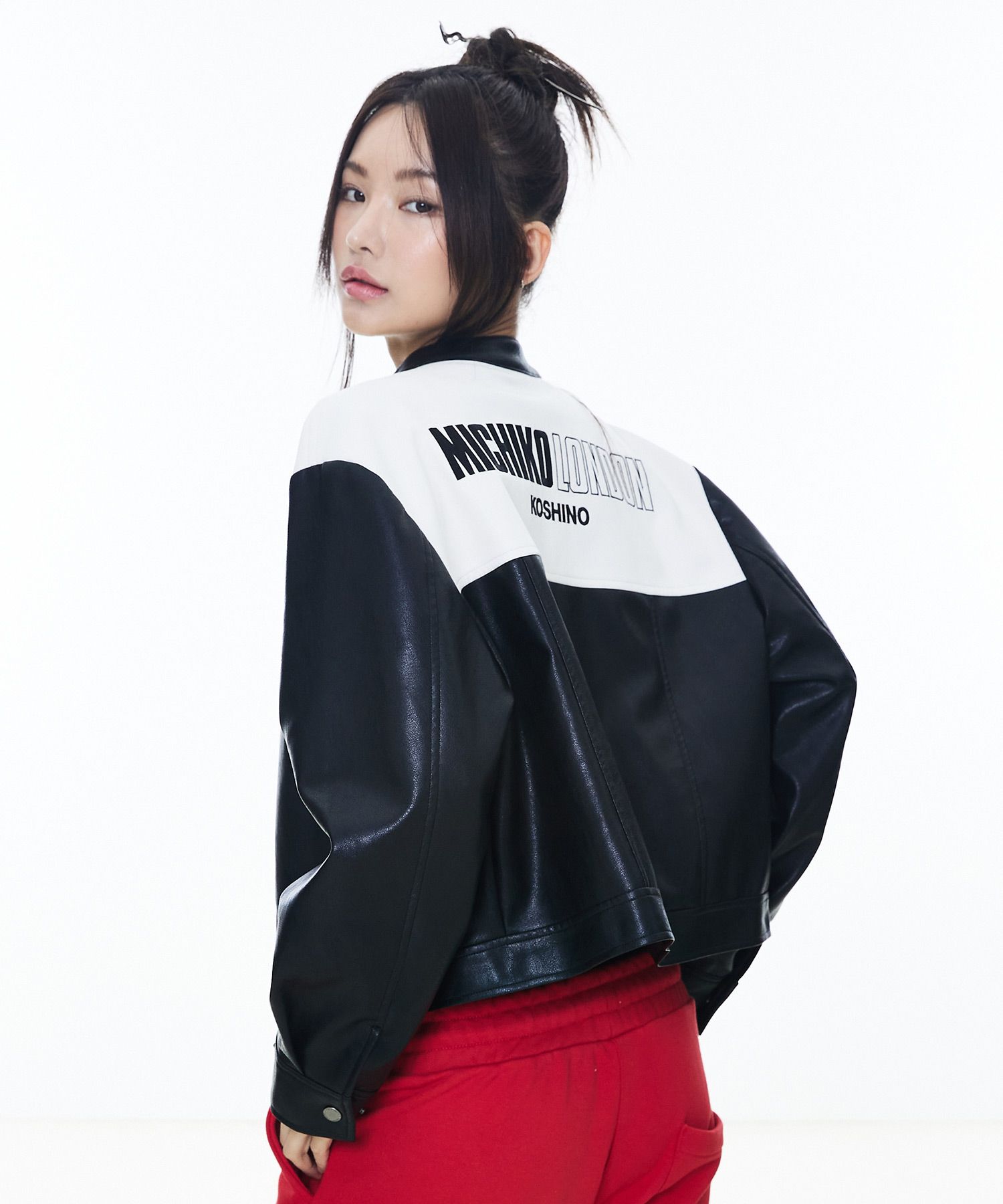 MUSINSA公式 | MICHIKO LONDON ビーガンレザー クロップレーシング 