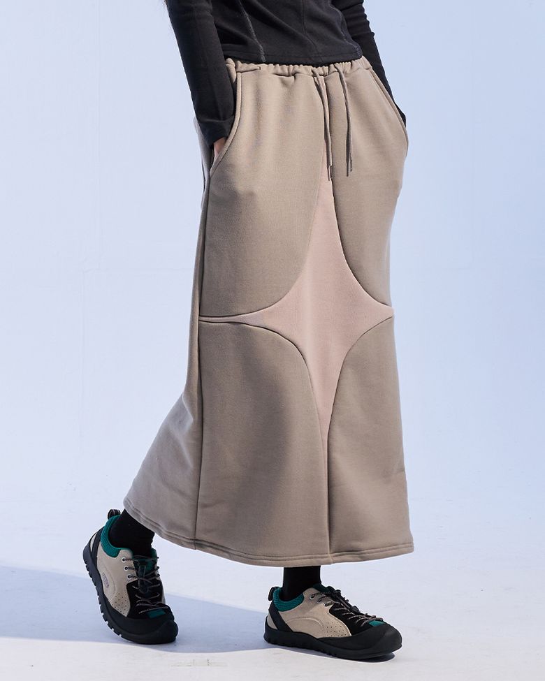 인볼브 맥시 스커트 (KHAKI)