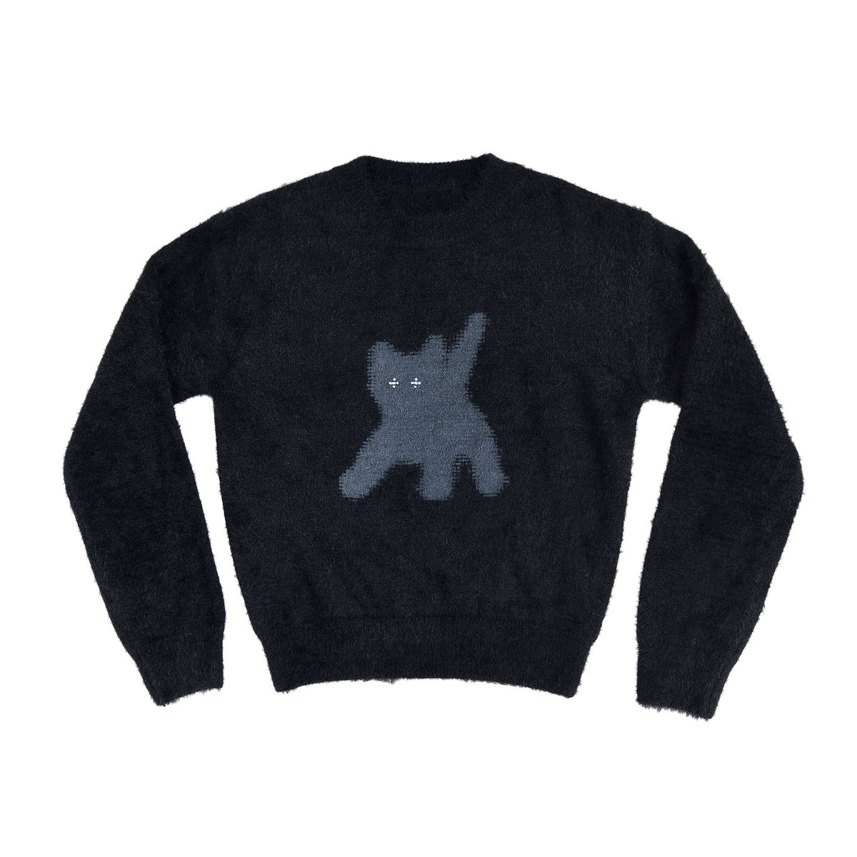 에이이에이이(AEAE) Flashed Cats Angora Knit -[BLACK]
