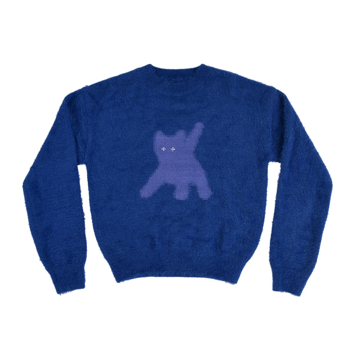 에이이에이이(AEAE) Flashed Cats Angora Knit -[BLUE NAVY]
