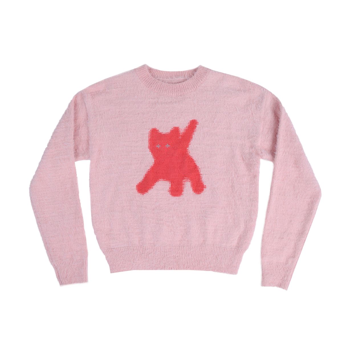 에이이에이이(AEAE) Flashed Cats Angora Knit -[PINK]