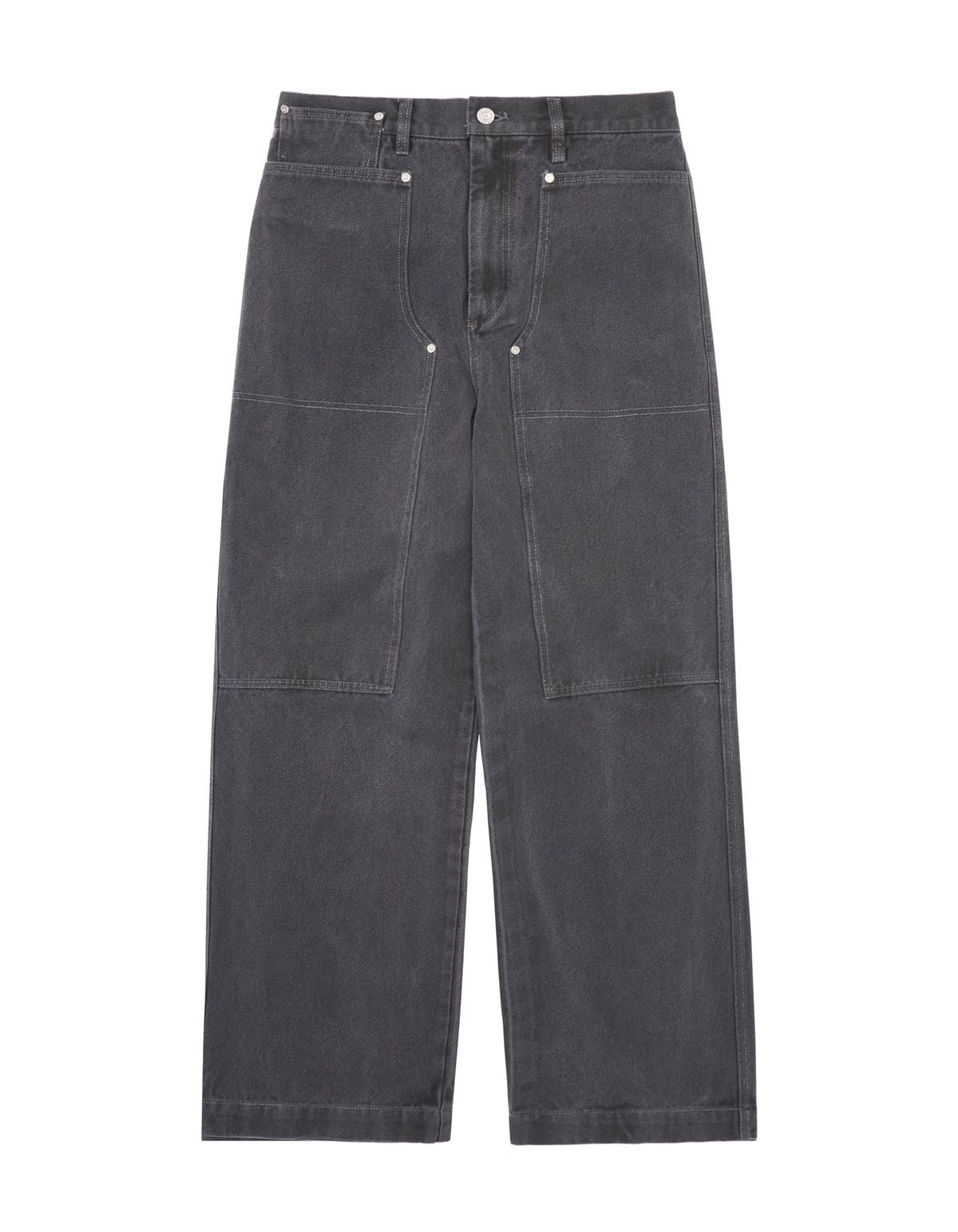 로어즈(LORES) Pigment Dyed Work Pants - Charcoal